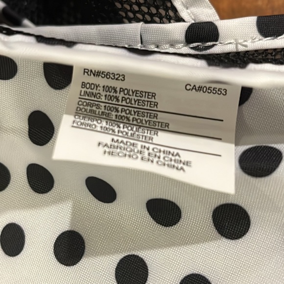 Nike Packable Reversible Tote Bag Polka Dot 2010 black white - Picture 9 of 11